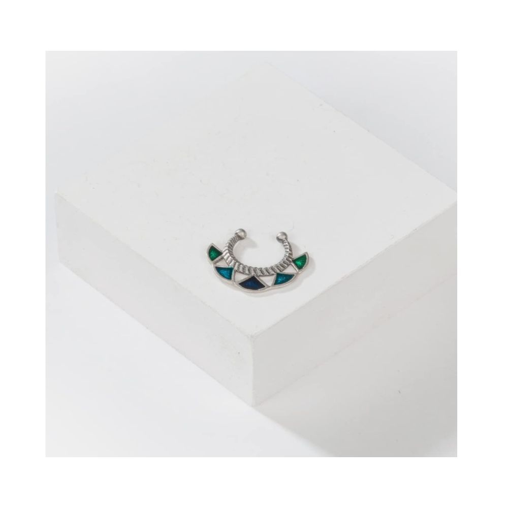Shaya by CaratLane Oxidised Owning My Intense OTTness Septum Ring in 925 sterling silver