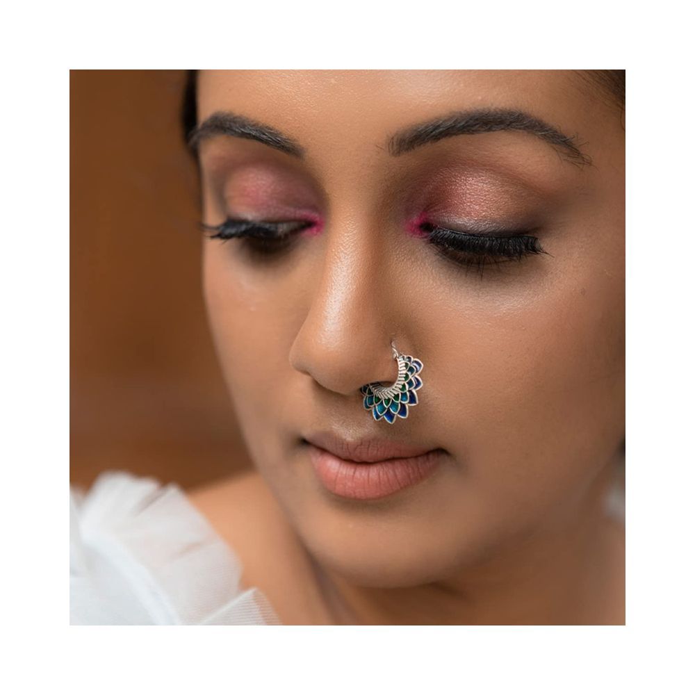 Shaya by CaratLane Oxidised Owning My Perfectionist Tendencies Nose Ring in 925 sterling silver