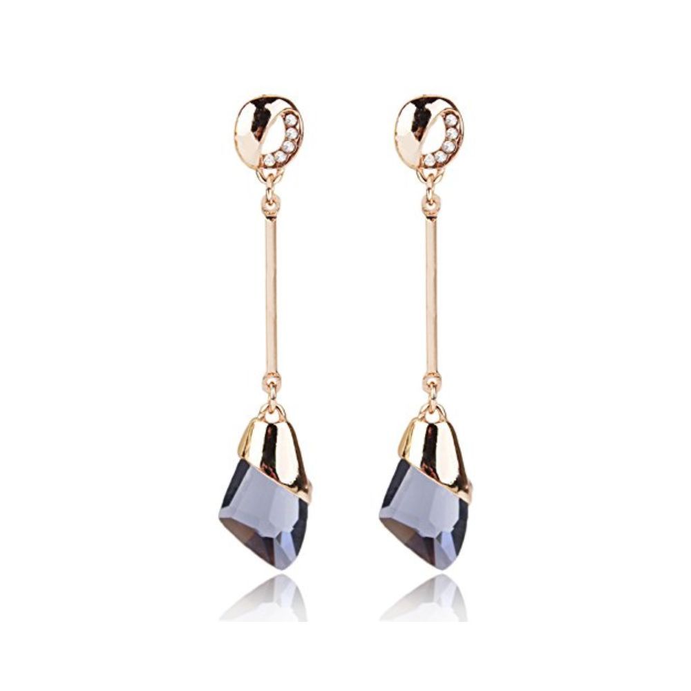 Shining Diva Fashion AAA Quality 18k Gold Plated Crystal Earrings For Women & Girls
