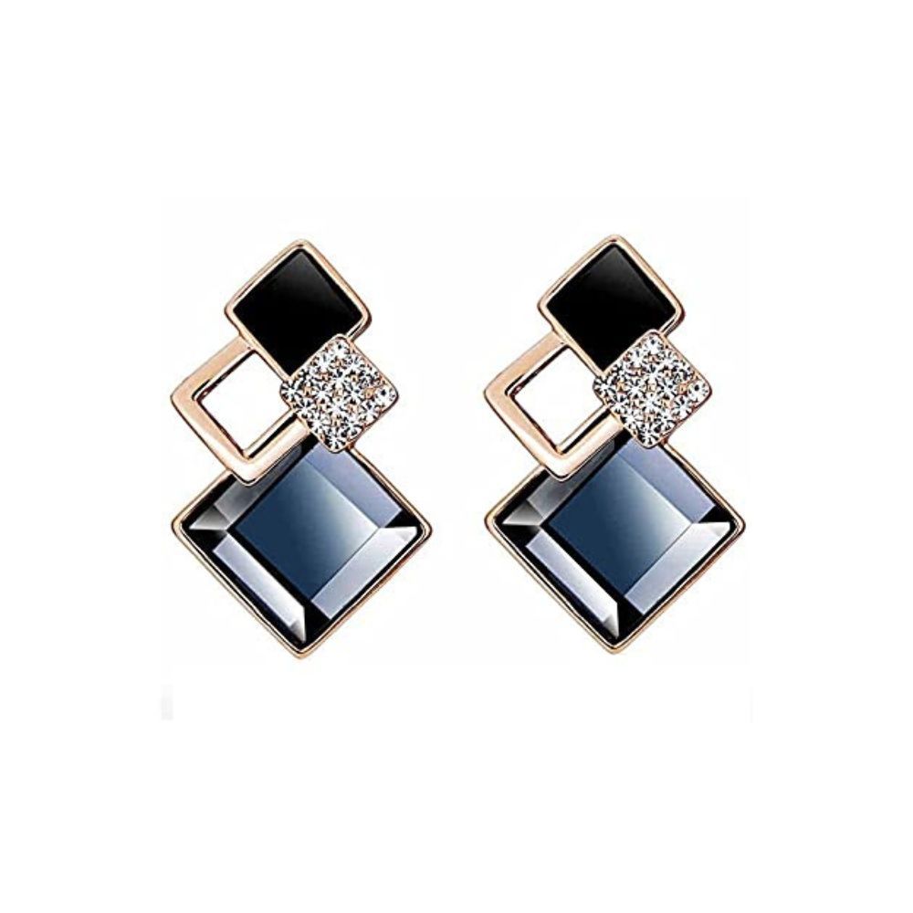 Shining Diva Fashion Copper Italian Designer Collection Drop Earrings for Women (Blue)(rrsd9690er)