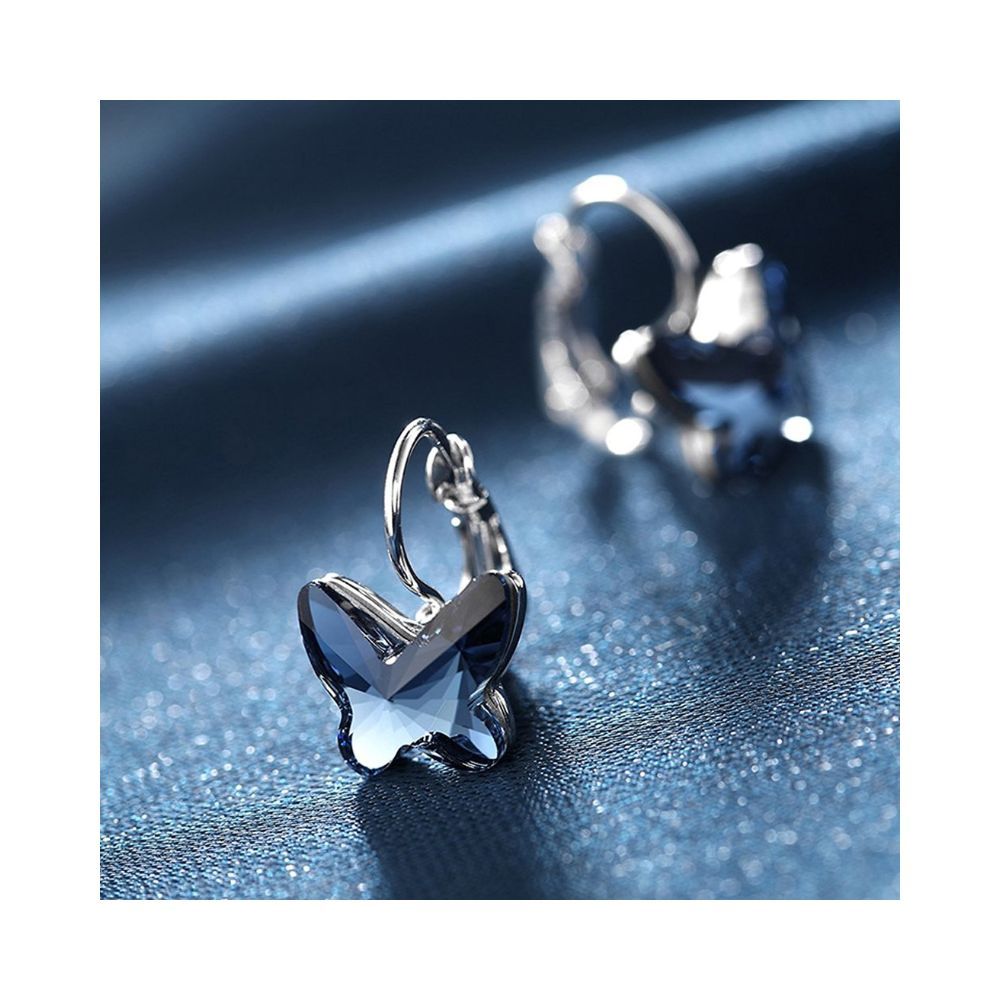Shining Diva Fashion Italian Designer Copper Earrings for Women (Blue)(9794er)