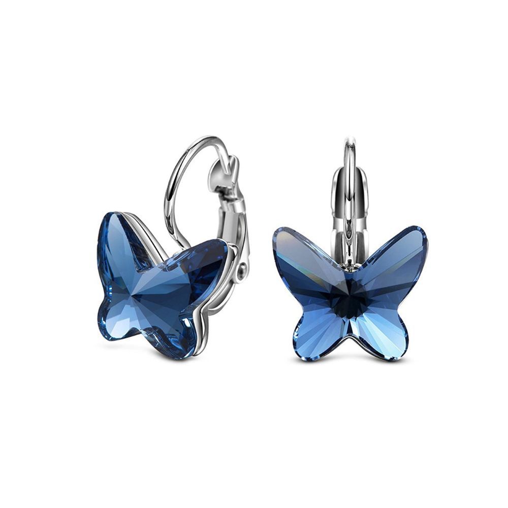 Shining Diva Fashion Italian Designer Copper Earrings for Women (Blue)(9794er)