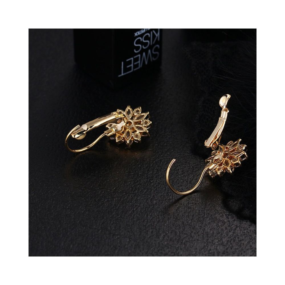 Shining Diva Fashion Latest 18k Gold Plated AAA Crystal Diamonds Earrings For Women & Girls