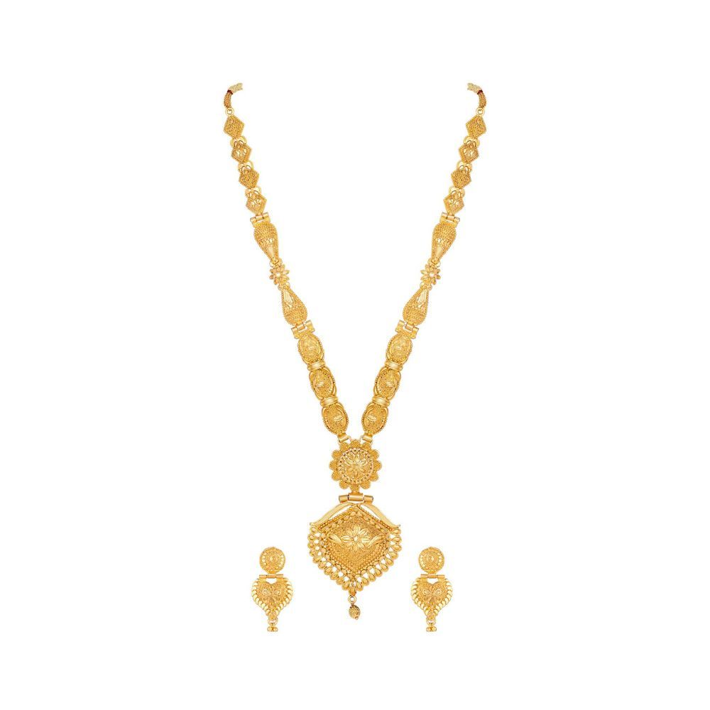 Shining Diva Fashion Latest Long Design Necklace Set For Women