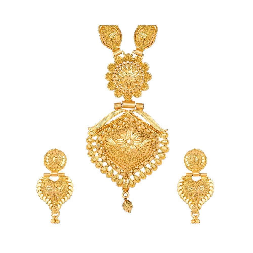 Shining Diva Fashion Latest Long Design Necklace Set For Women