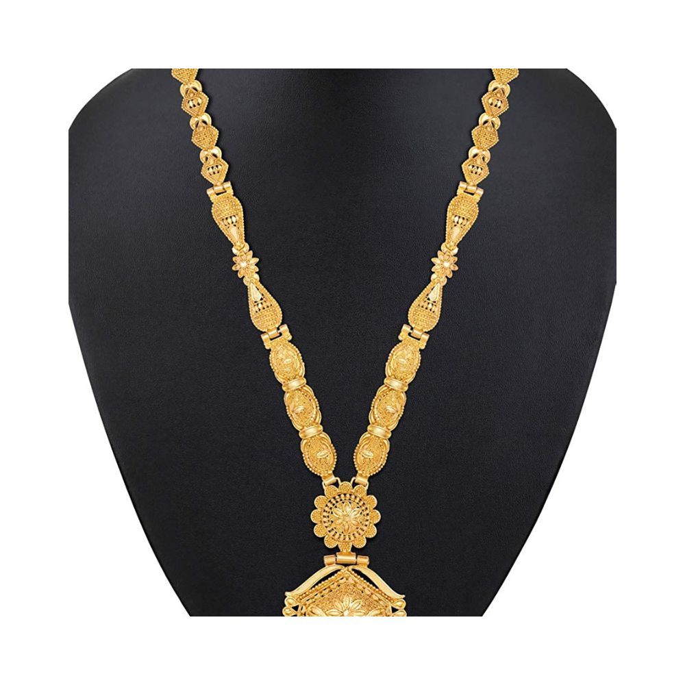 Shining Diva Fashion Latest Long Design Necklace Set For Women