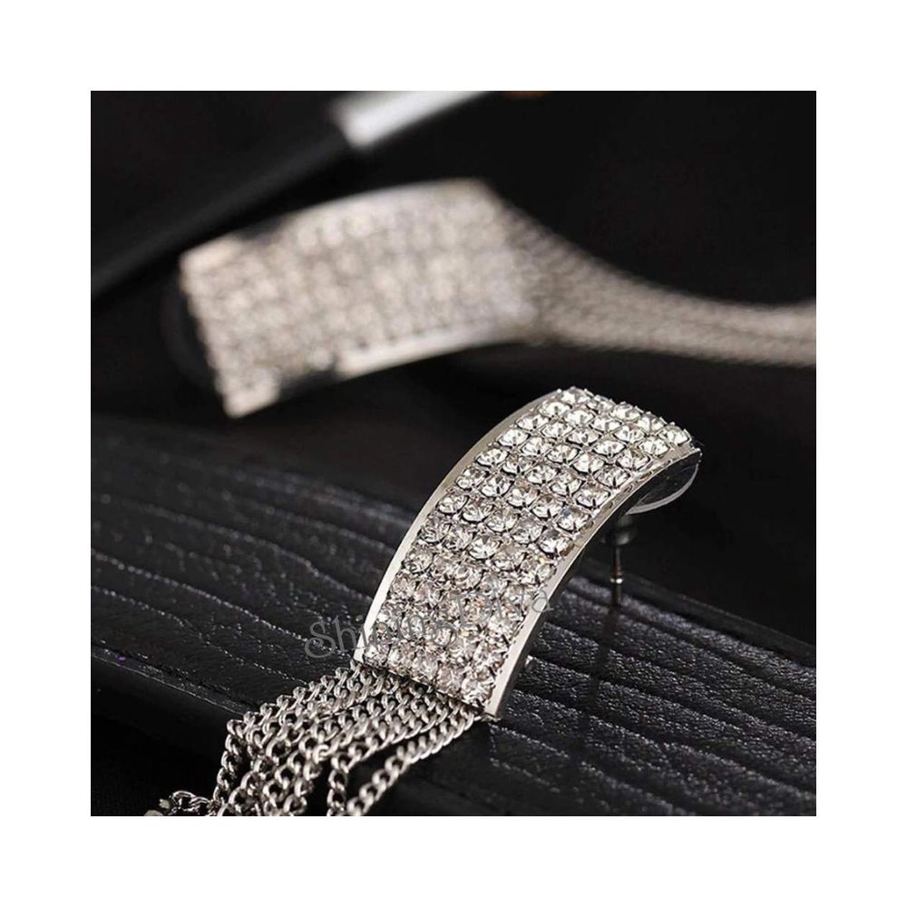 Shining Diva Fashion Latest Stylish Italian Designer Gold and Silver Plated Tassel Earrings for Women