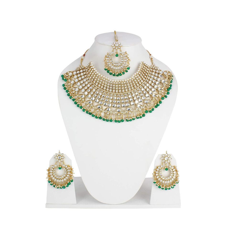 Shining Diva Fashion Latest Stylish Kundan Choker Wedding Party Traditional Necklace Jewellery Set for Women
