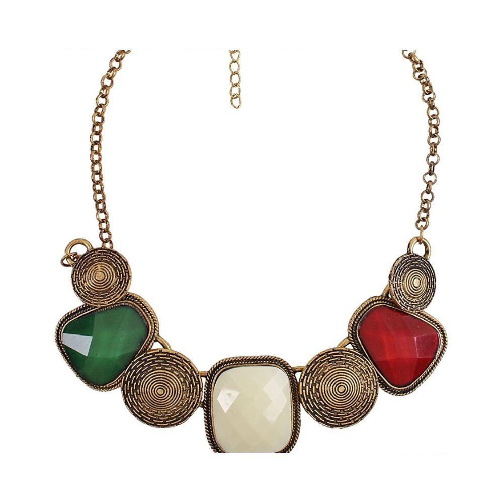 Shining Diva Fashion Necklace for Women (Multi-Colour) (pi6605np)