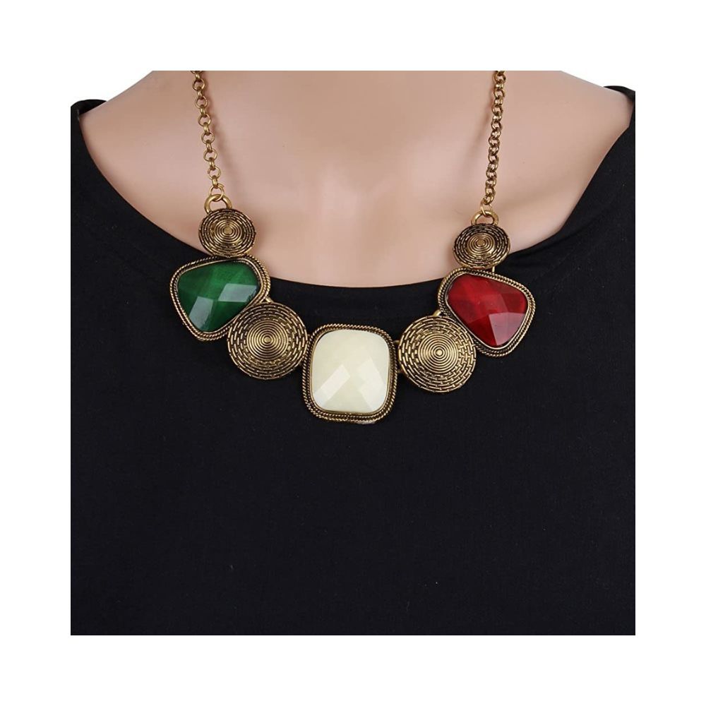 Shining Diva Fashion Necklace for Women (Multi-Colour) (pi6605np)