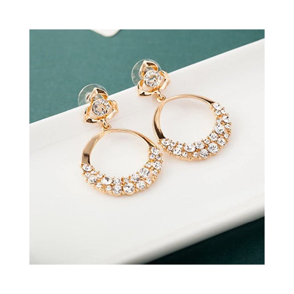 Shining Diva Fashion Stylish Fancy Golden Gold Plated Earrings for Women (9567er)