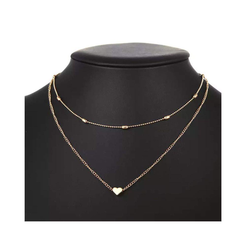Shining Diva Fashion Stylish Multilayer Chain Pendant Necklace for Women and Girls