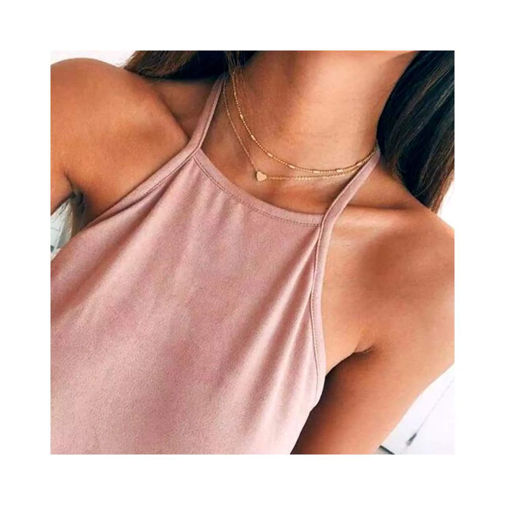 Shining Diva Fashion Stylish Multilayer Chain Pendant Necklace for Women and Girls