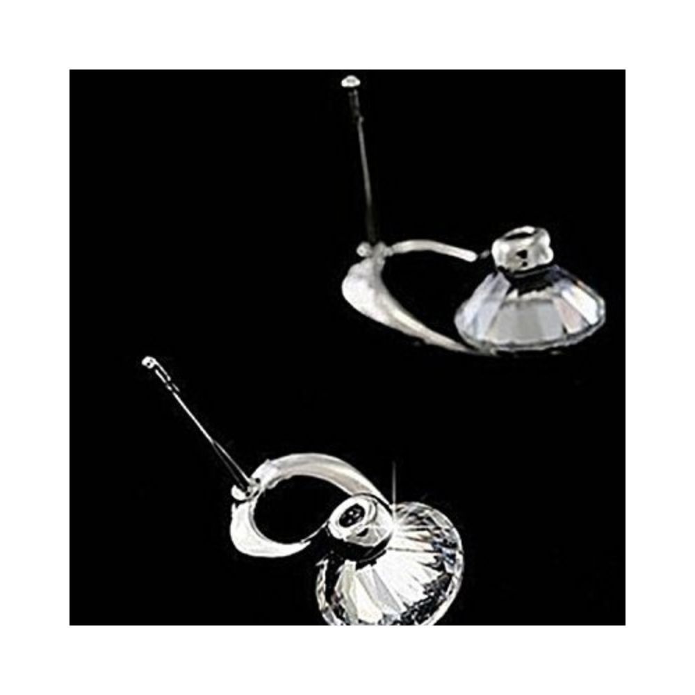 Shining Diva Fashion Women's Silver Plated Platinum Plated Stylish Crystal Stud Earrings - Silver (rrsd9826er)