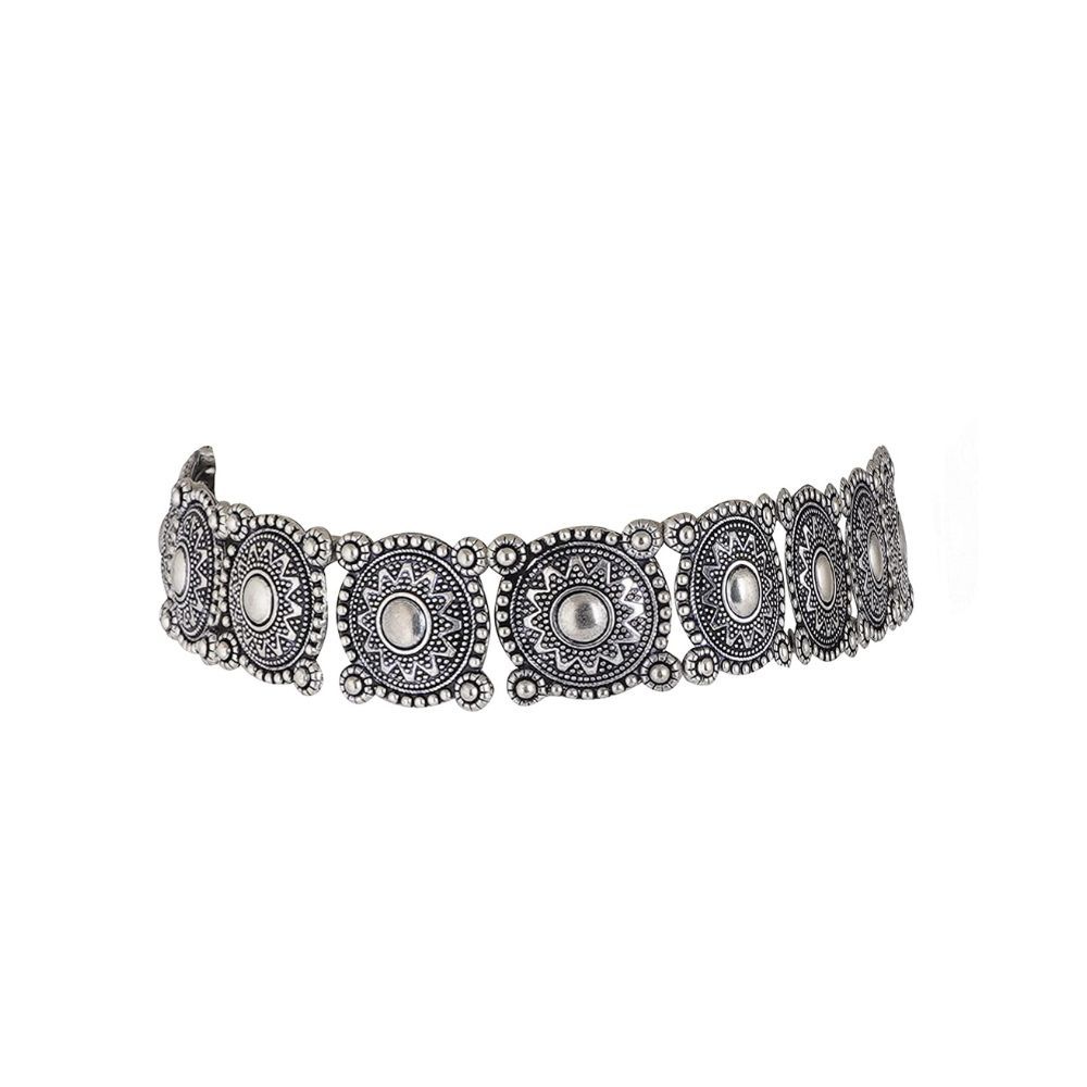 Shreyadzines Oxidized Oxidised Silver Traditional Floral Rajasthani Sheeshphool