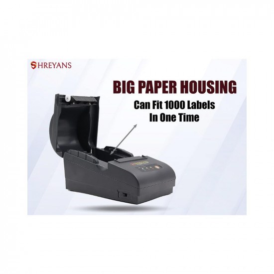 SHREYANS 58mm (2inch) Thermal Label + Receipt Printer can Printer Barcode Tag, MRP Tag, Name Tag Many More (Non Batery Backup)