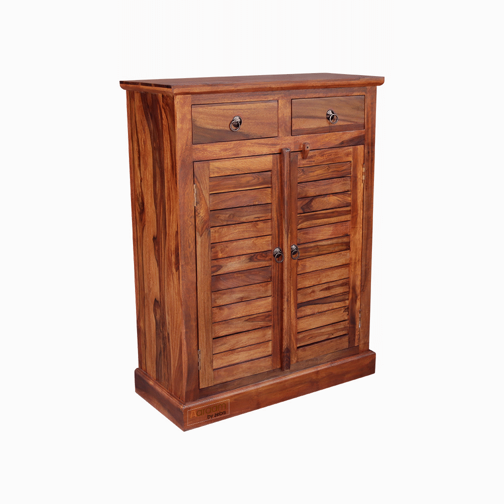 Aaram By Zebrs Solid Wood Shoe Rack  (Brown, 4 Shelves, Pre-assembled)