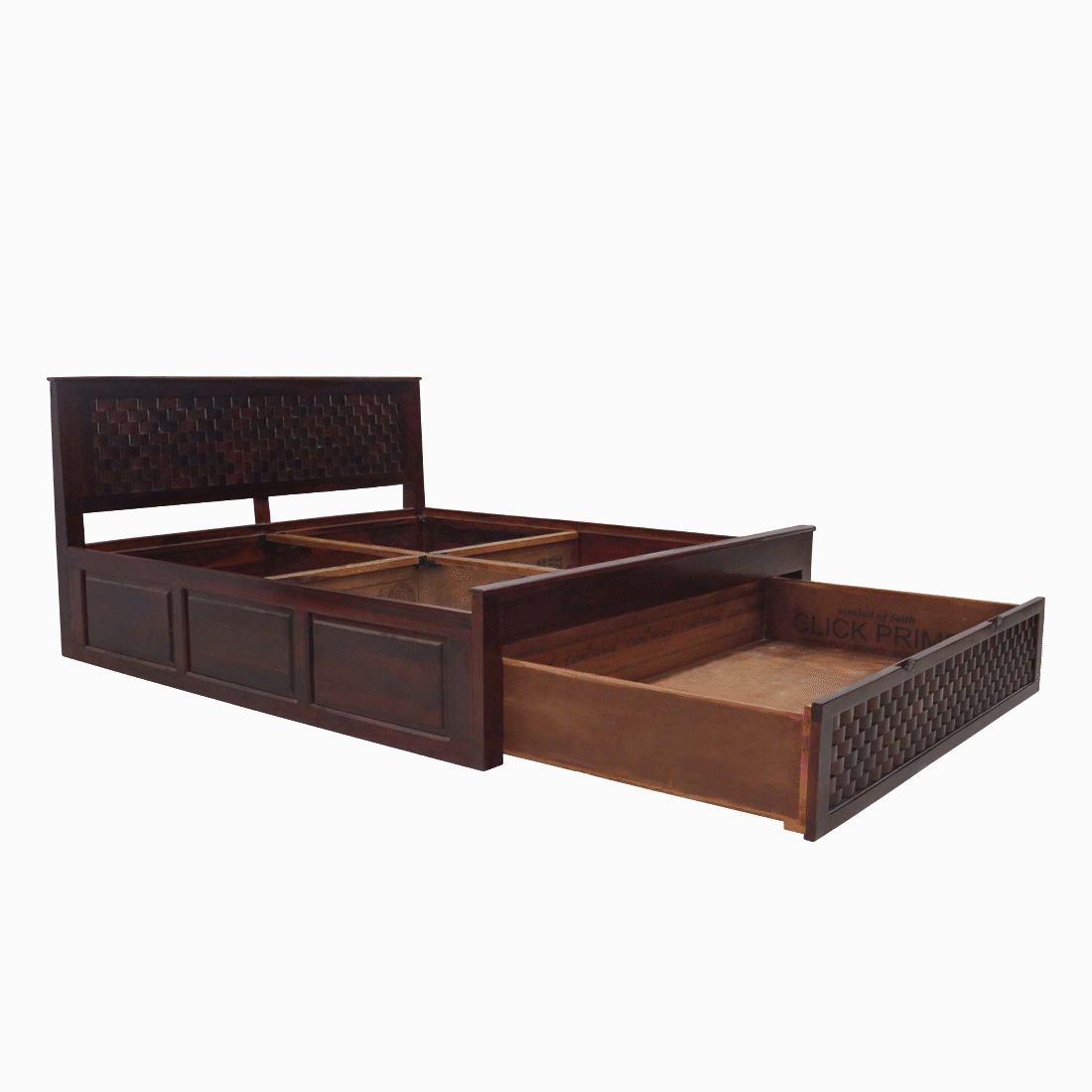 AARAM Furniture House Double Bed with Premium Wooden Quality and Design(Brown)