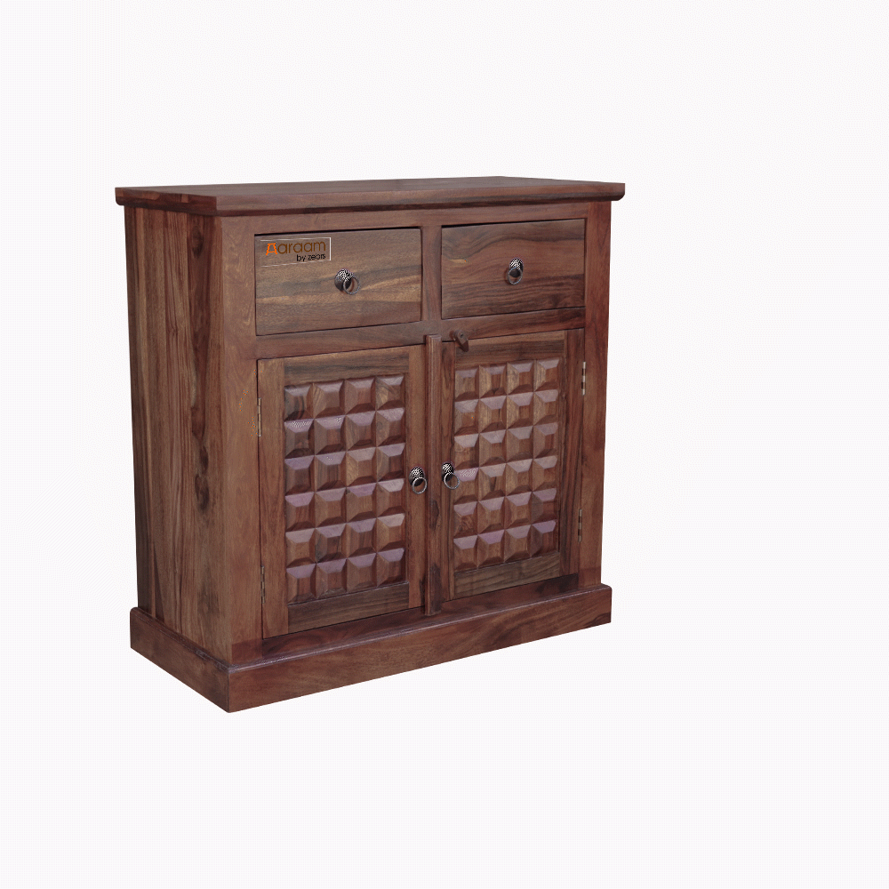 AARAM BY ZEBRS SIDEBOARD CABINET STORAGE WITH 2 DRAWERS & 2 SHELVES