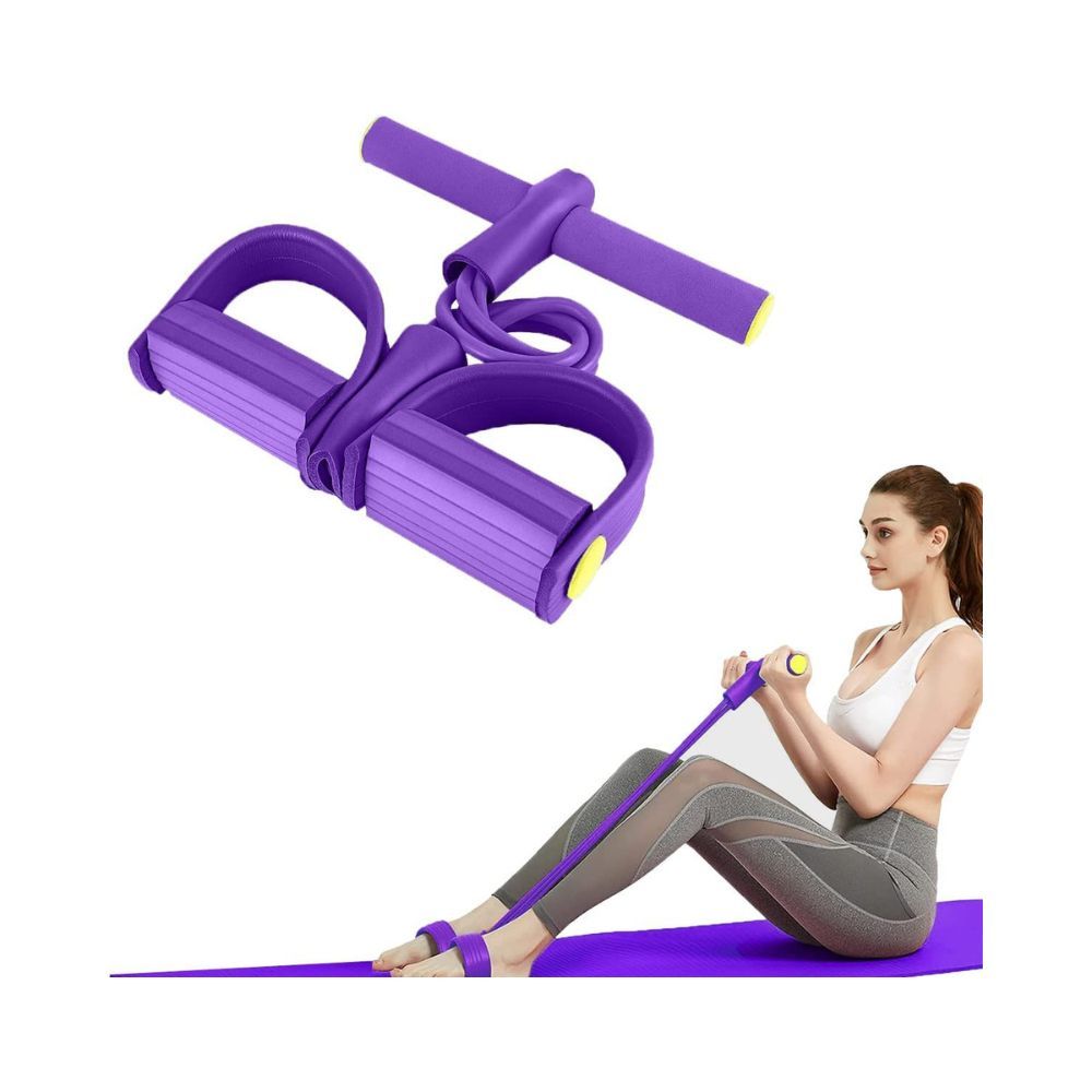 Silencio Resistance Band 4-Tube Yoga Pedal Puller Resistance Band Elastic Pull Rope