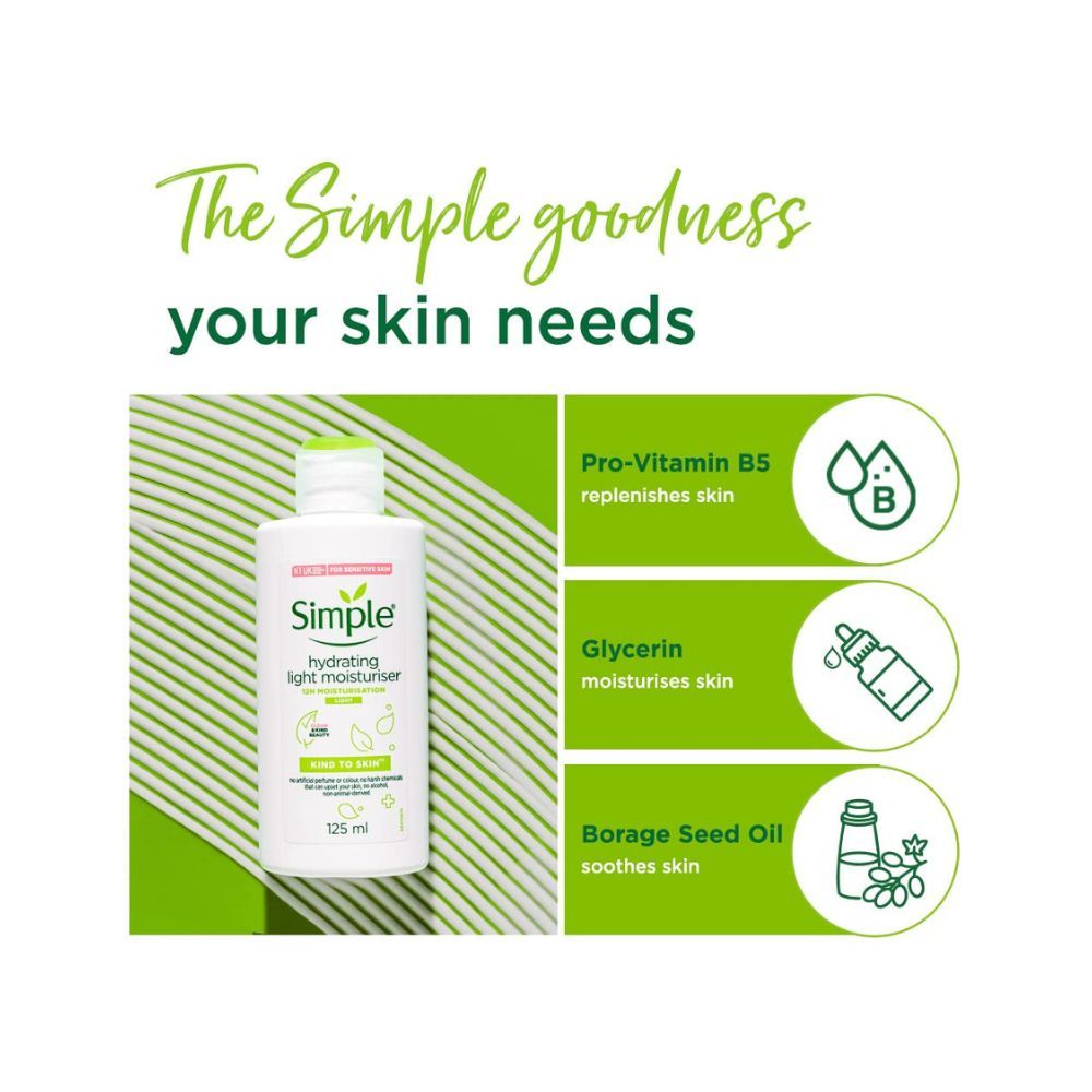Simple Kind to Skin Hydrating Light Moisturiser| Face Cream for All Skin Types