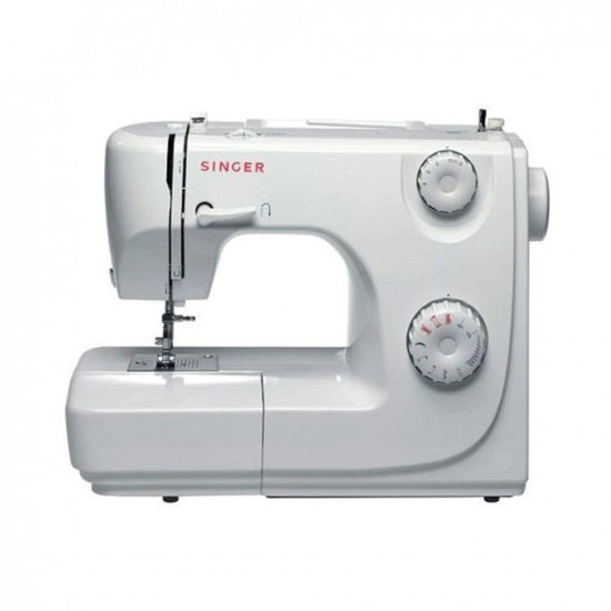 Singer FM 8280 Motorised Automatic Zig-Zag Electric Sewing Machine, 7 Built-in Stitches, 24 Stitches Functions, Automatic Needle Threader (White)