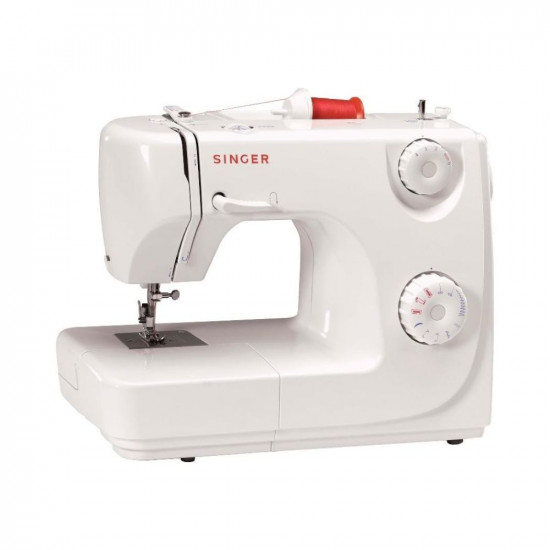 Singer FM 8280 Motorised Automatic Zig-Zag Electric Sewing Machine, 7 Built-in Stitches, 24 Stitches Functions, Automatic Needle Threader (White)