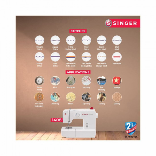 Singer Promise 1408 Automatic Zig Zag Electric Sewing Machine