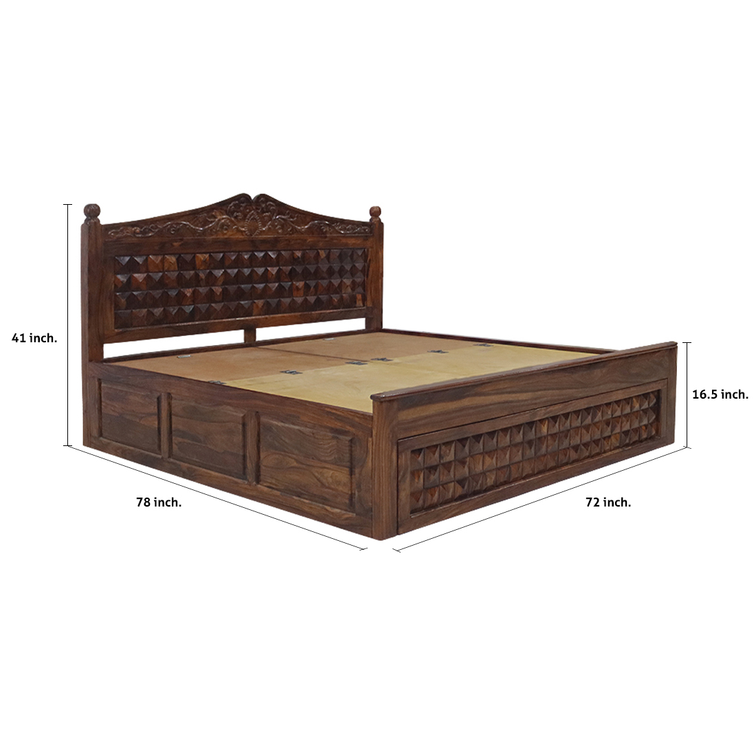 AARAM By Zebrs Furniture House Double Bed with Box Storage