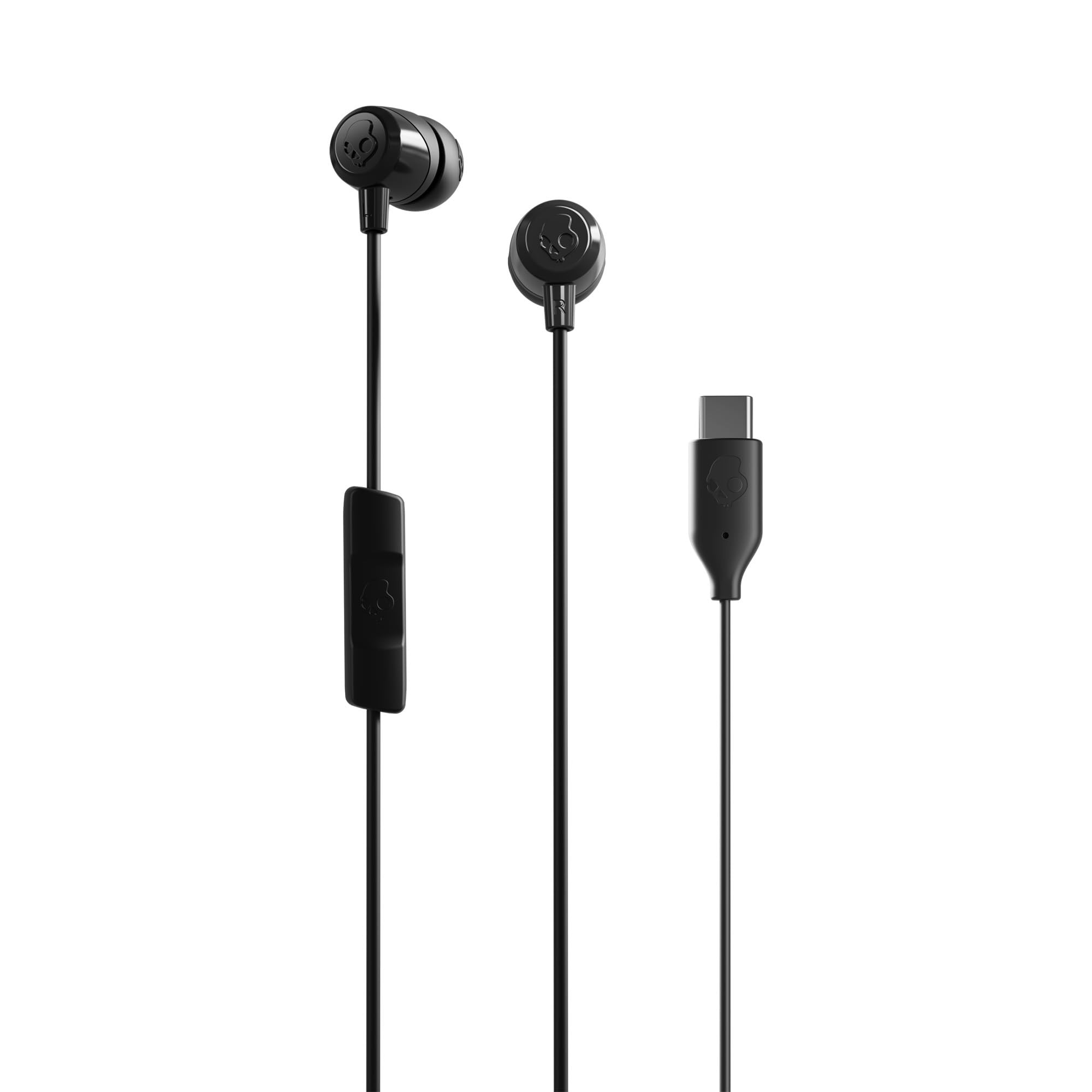 Skullcandy Jib USB-C in-Ear Wired Earbuds Microphone Noise Isolating Call and Track Control Works with iPhone and Android- Black