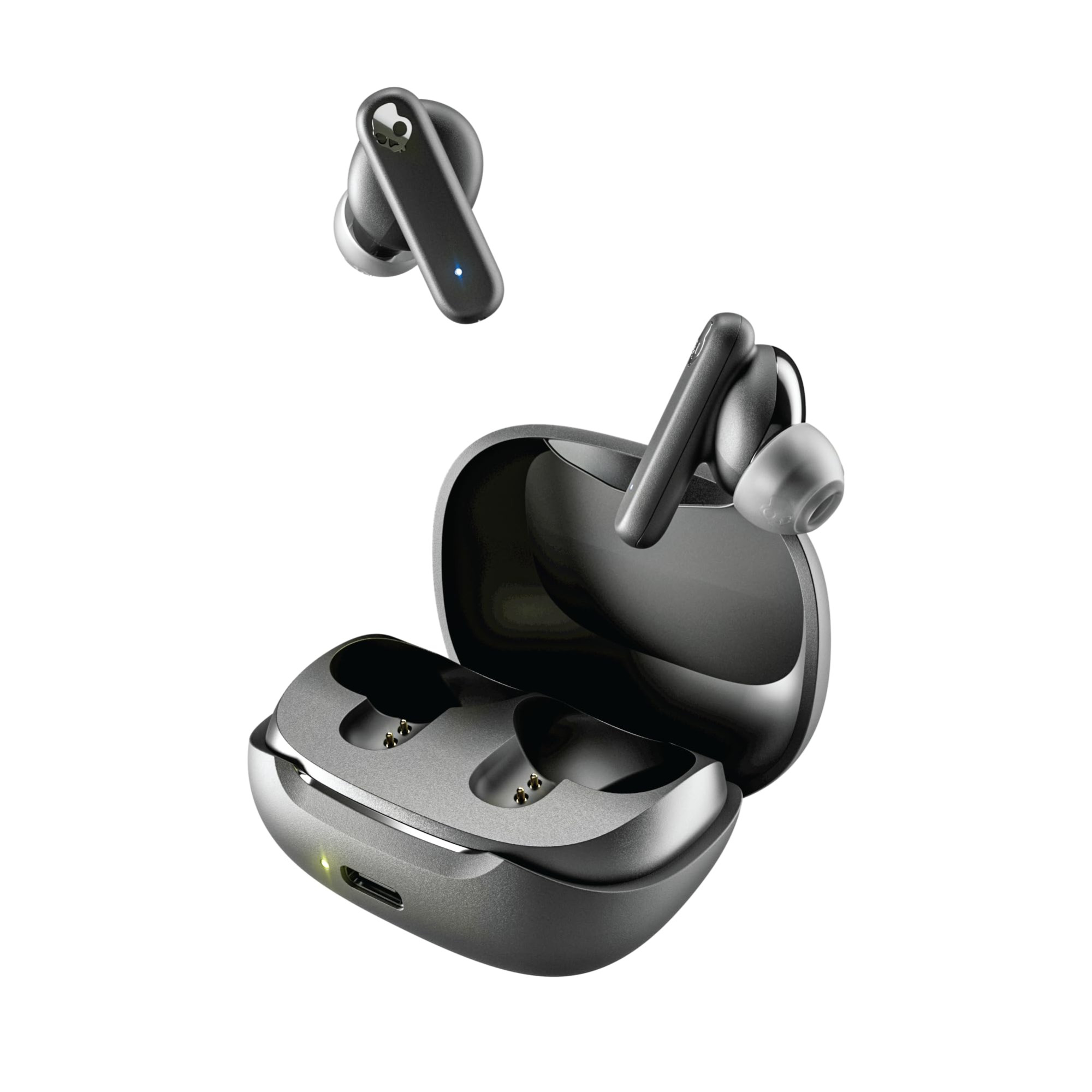 Skullcandy Smokin Buds In-Ear Wireless EarbudsENCMusic Movie Podcast EQ Modes20HrRapid ChargeCapacitive Touch ControlsUse Either Bud SoloPremium Audio Qualitywork with Android and iOS- Black