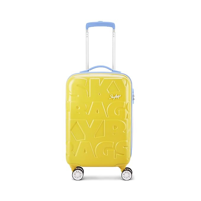 Skybags Crest Cabin Hardshell Luggage 55 Cm  Polycarbonate Luggage 4 Wheel Inline Trolley Bag with 8 Wheels