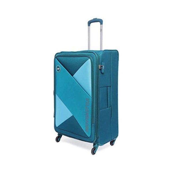 Skybags Electra Polyester Softsided Suitcase (Blue and Brown, 68 cm, STELCW68BEN)