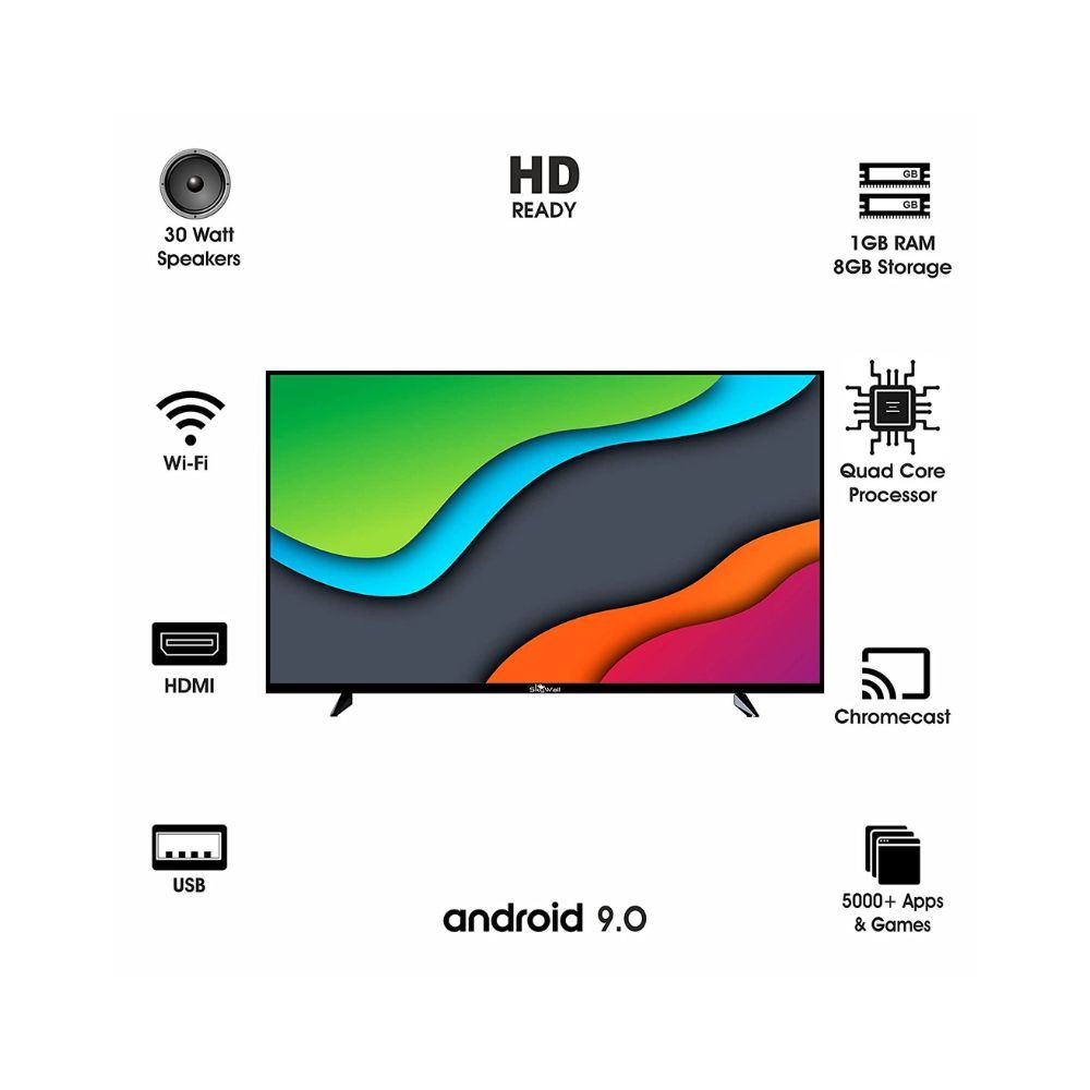SKYWALL 81.28 cm (32 inches) HD Ready Smart LED TV 32SWELS-PRO (Black)