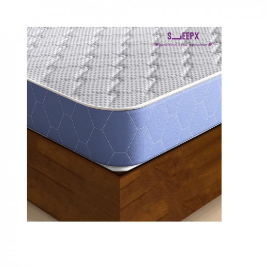 SleepX Ortho Cool Gel Plus Quilted 6 inch Single Bed Size, Memory Foam Mattress (Light Blue, 75x36x6)