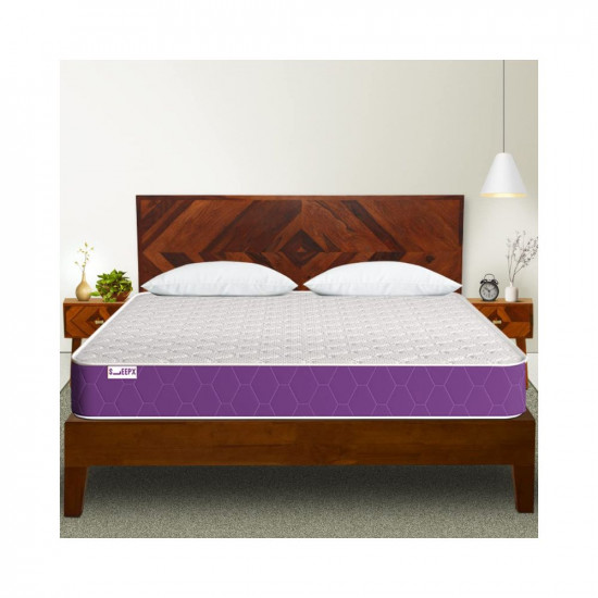 SleepX Ortho Plus Quilted 8 inch King Bed Size, Memory Foam Mattress (Purple, 78x72x8)