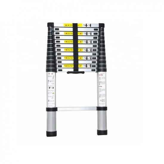 Smarty 3.8 Meter Portable Aluminium Telescopic Ladder (12.5 Feet), Silver