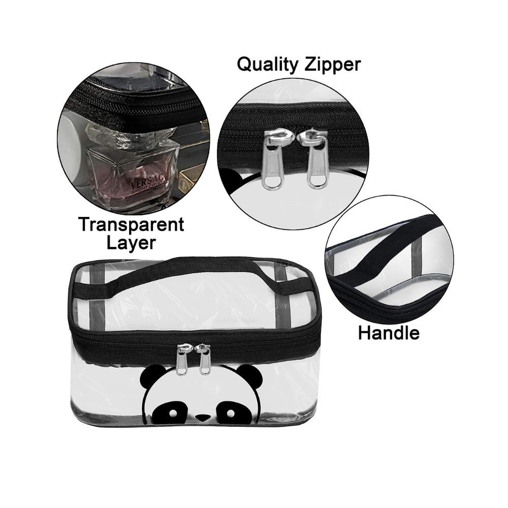 Sndia 2-Set Multipurpose Transparent Travel Pouch Makeup Toiletry Kit Bag
