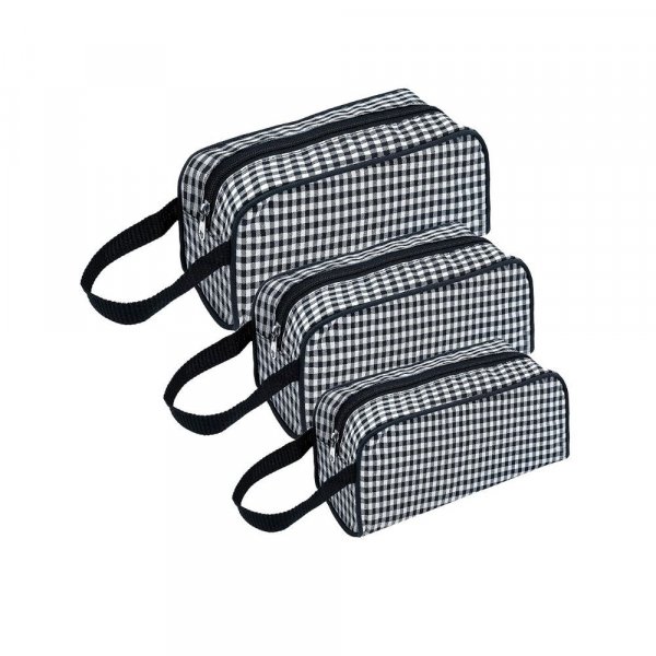 SNDIA 3 Piece Different Size Travel Toiletry Shaving Cosmetic Makeup Kit