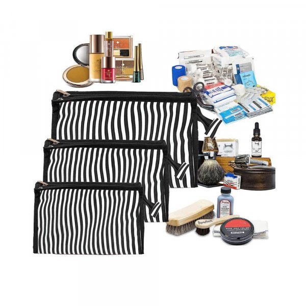 SNDIA Cosmetic Bag Set, Shaving Kit Bag for Men, Toiletry Travel Bag