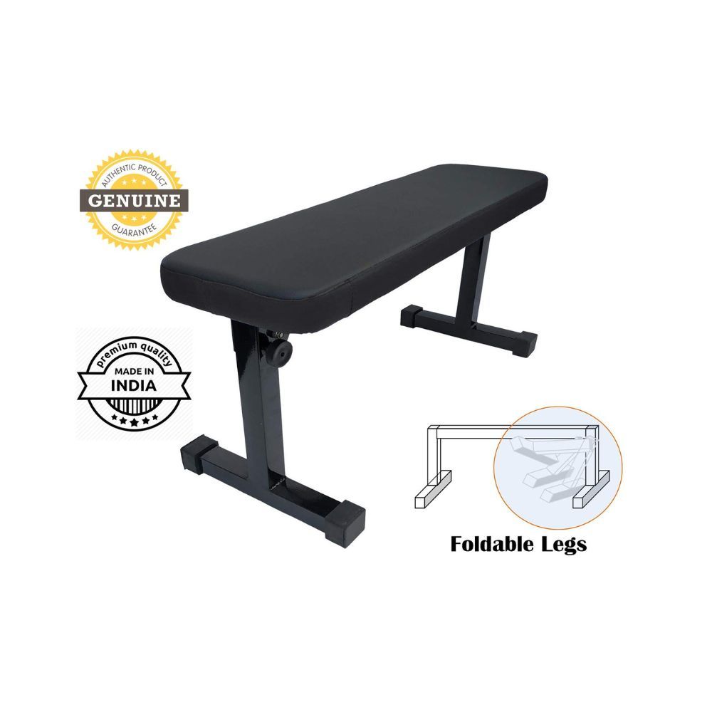 Snowa Foldable Flat Travel Weight Bench for Multipurpose Fitness Exercise Gym Workout