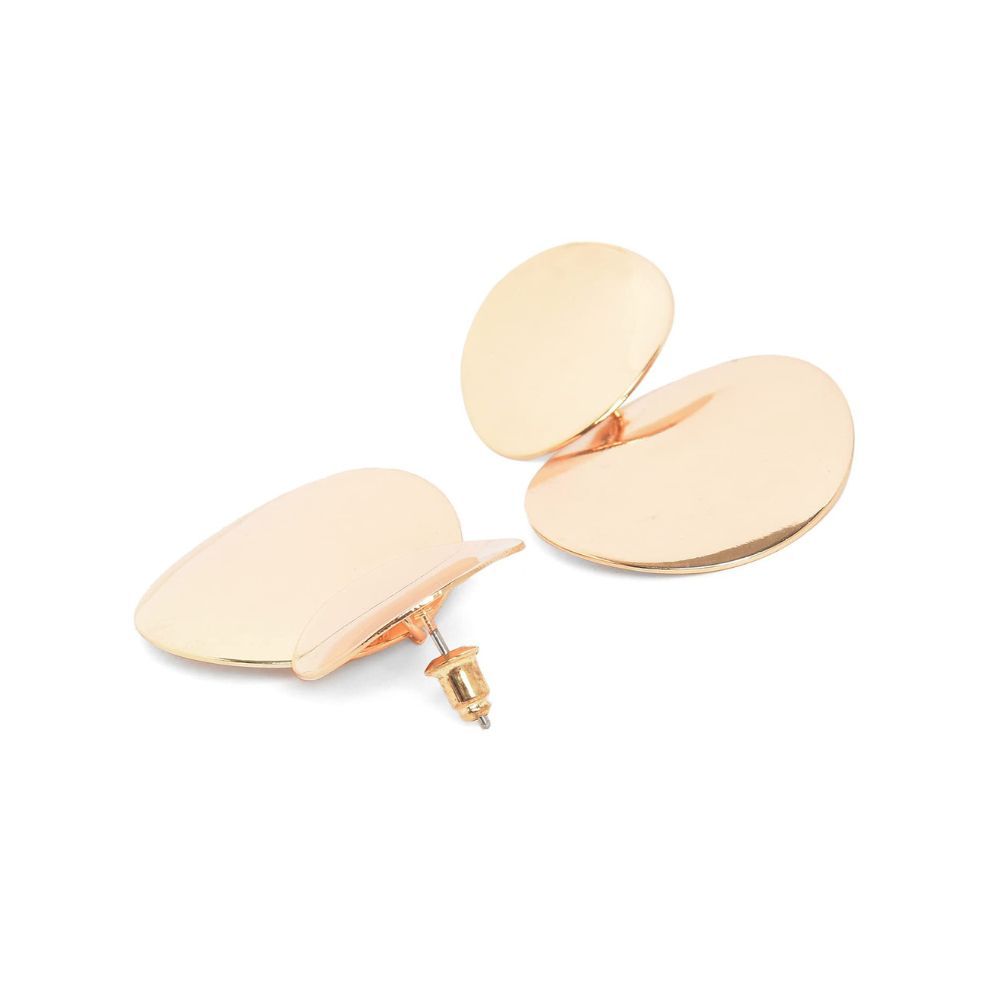 SOHI Brass Gold Plated Light Weight Push Closure Modern Statement Western Drop Earrings forWomen