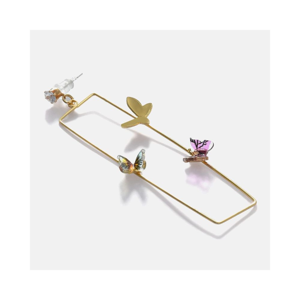 SOHI Butterfly Inspired Rectangle Earrings set for women