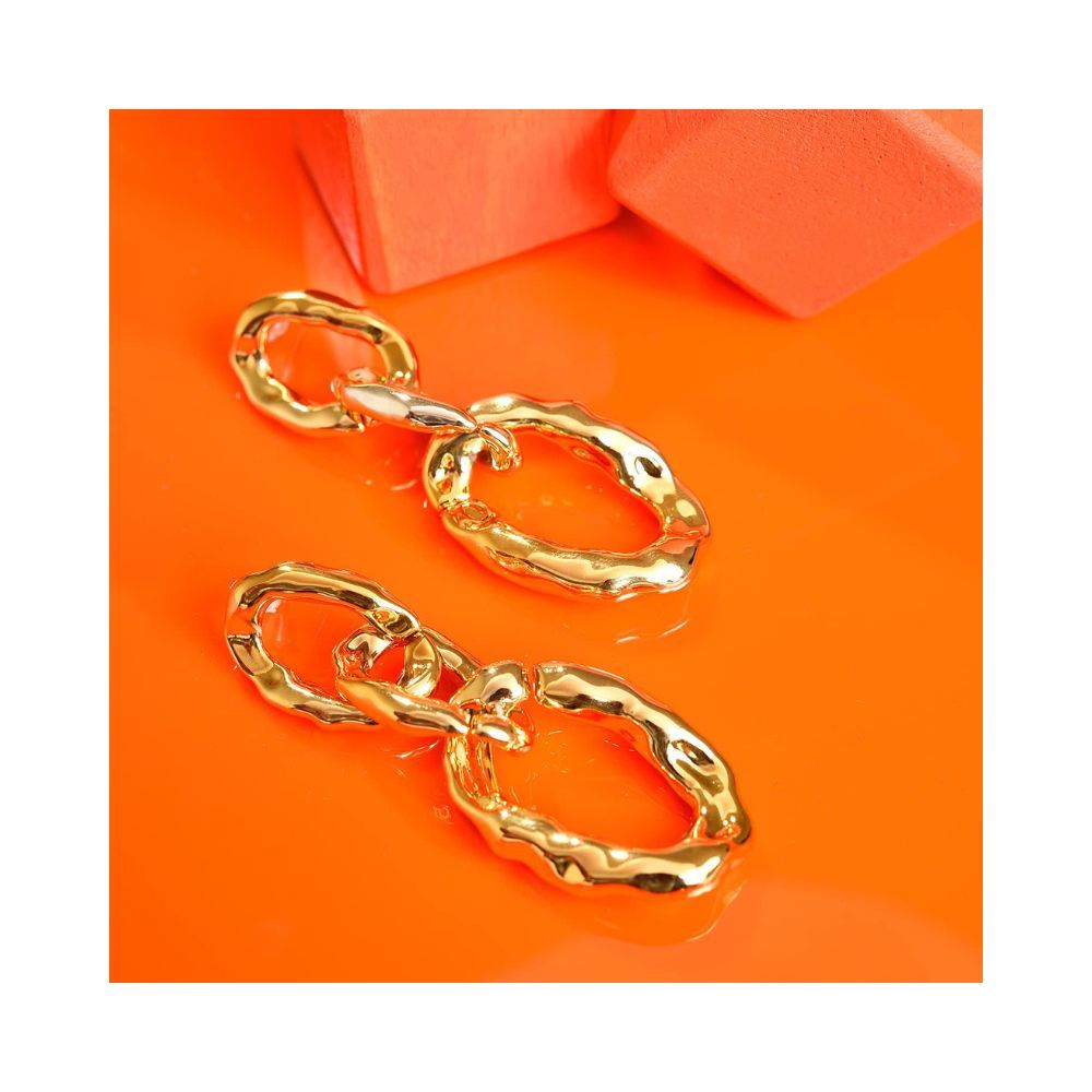 SOHI Designer Gold Drop Earrings for Women & Girls , jewellery for women