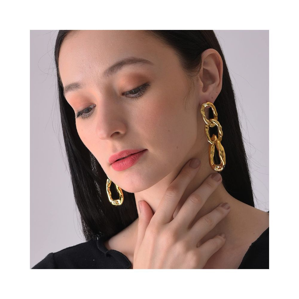 SOHI Designer Gold Drop Earrings for Women & Girls , jewellery for women