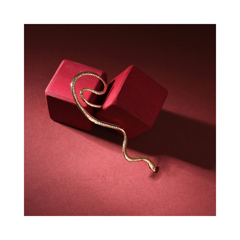 SOHI Gold Plated Snake Design Cuff Earrings for women