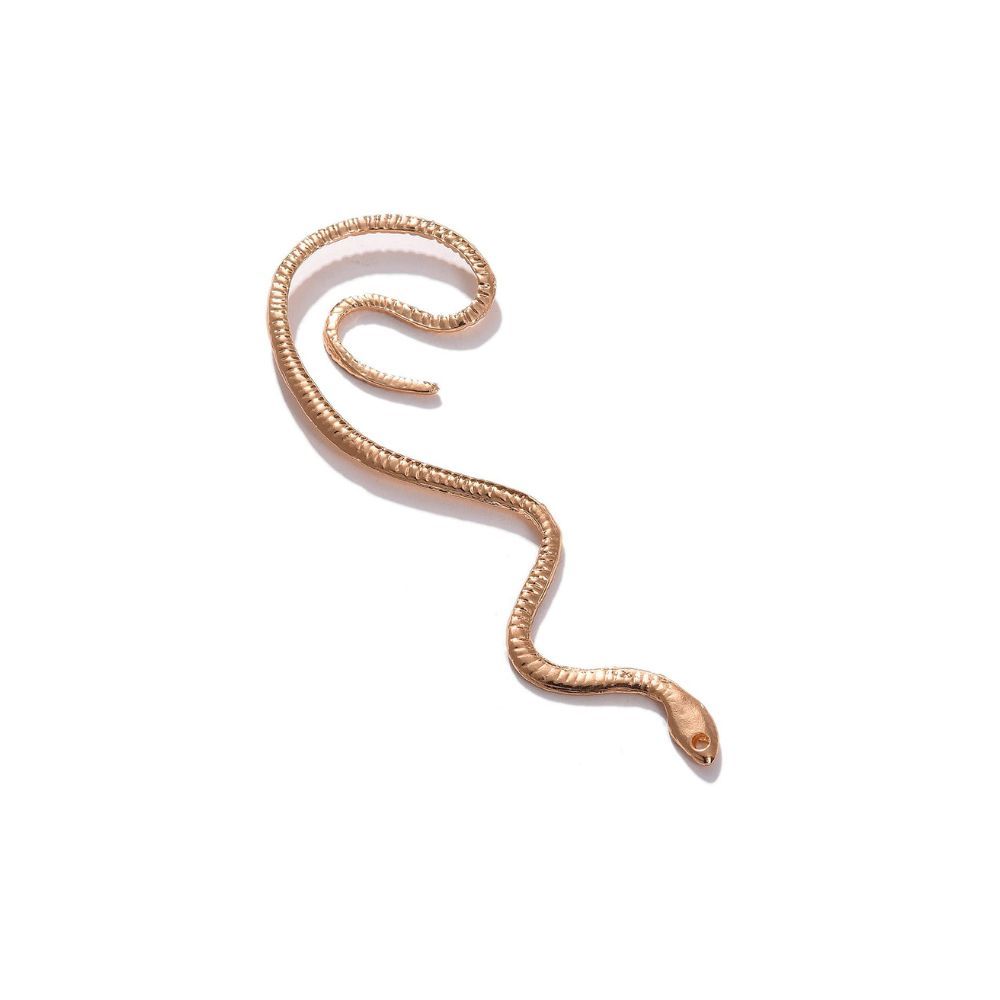 SOHI Gold Plated Snake Design Cuff Earrings for women