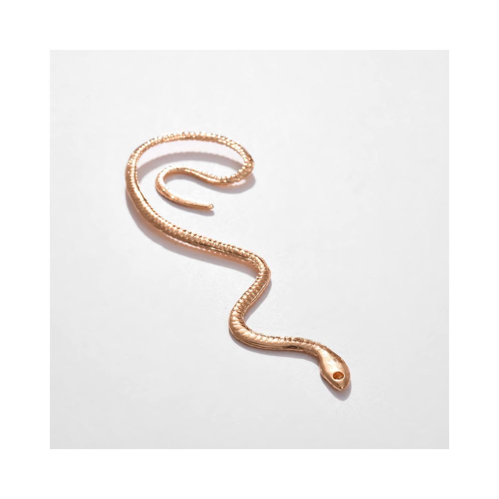 SOHI Gold Plated Snake Design Cuff Earrings for women