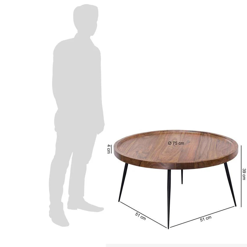 Solid Wood Indiana Lass Round Coffee Table  Honey - Image 8