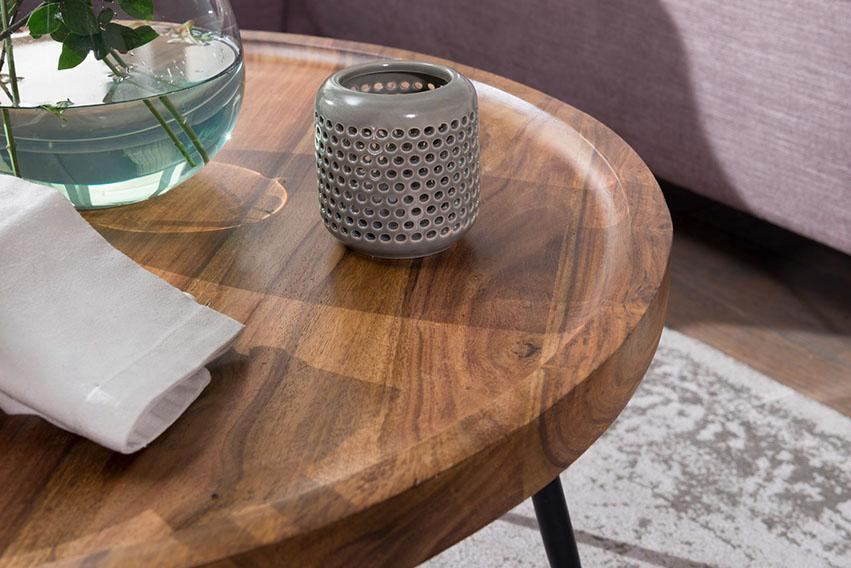 Solid Wood Indiana Lass Round Coffee Table  Honey - Image 11